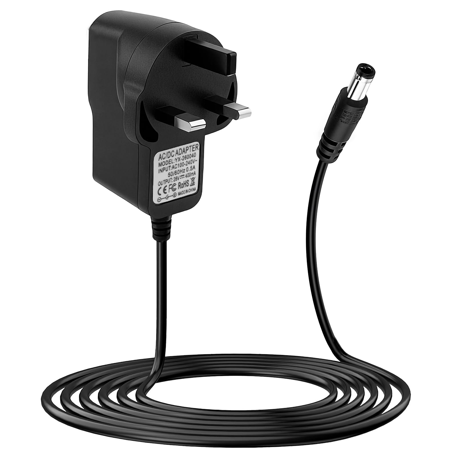 Vryth 26V Battery Charger Compatible with Vytronix Vacuum Cleaner NIBC22 BCS01 Akitas V8, Tineco FLOOR ONE S3 A10 22.2V Lithium Cordless Handheld Cleaner Power Supply Cable