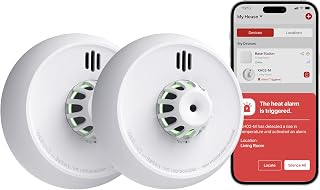 X-Sense Detector de calor interconectado inalámbricamente con batería sellada de 10 años y fácil instalación, detector de calor compatible con estación base, XH02-M, paquete de 2