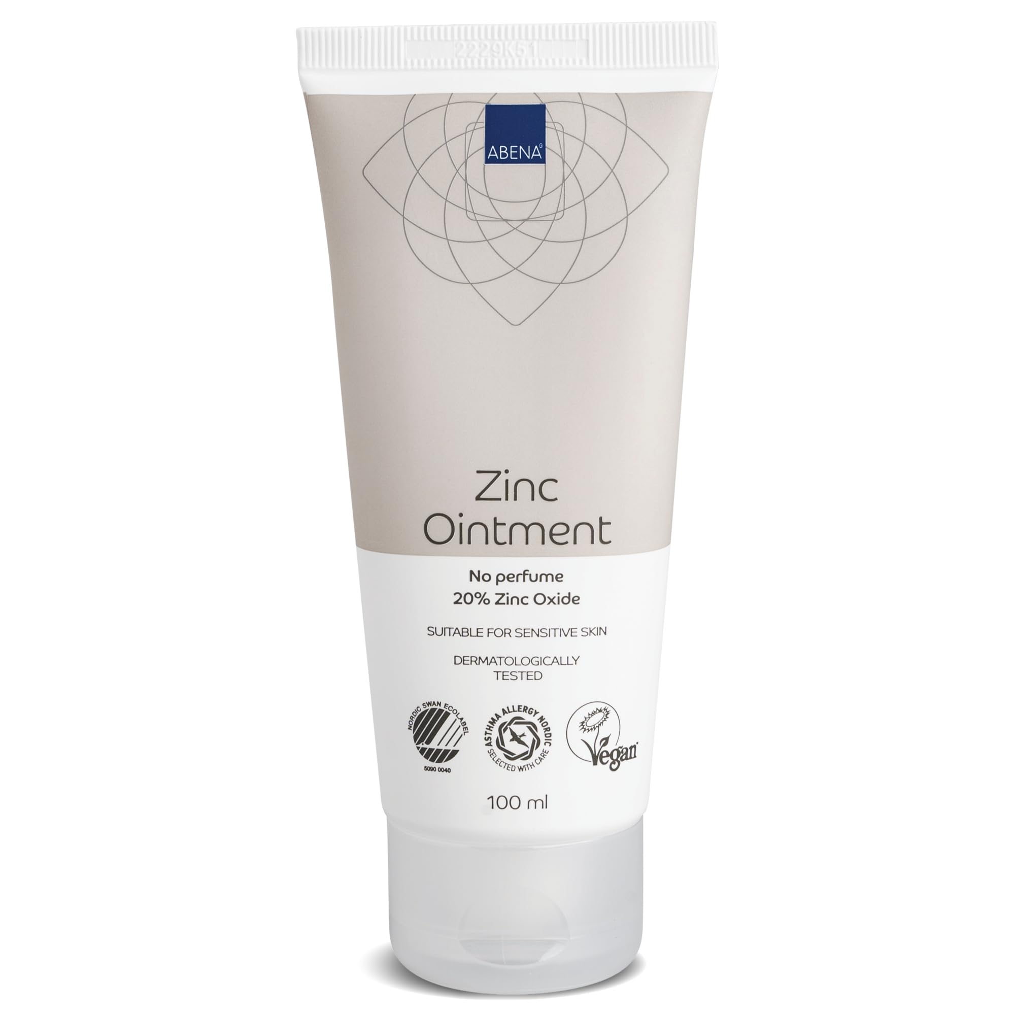 ABENA Zinc Ointment Cream | 100ml | Nourishing and Soothing Rash Cream | No Fragrance Wound Ointment | Protective Barrier Cream That Can Be Used for Treating Dry Irritated Skin.
