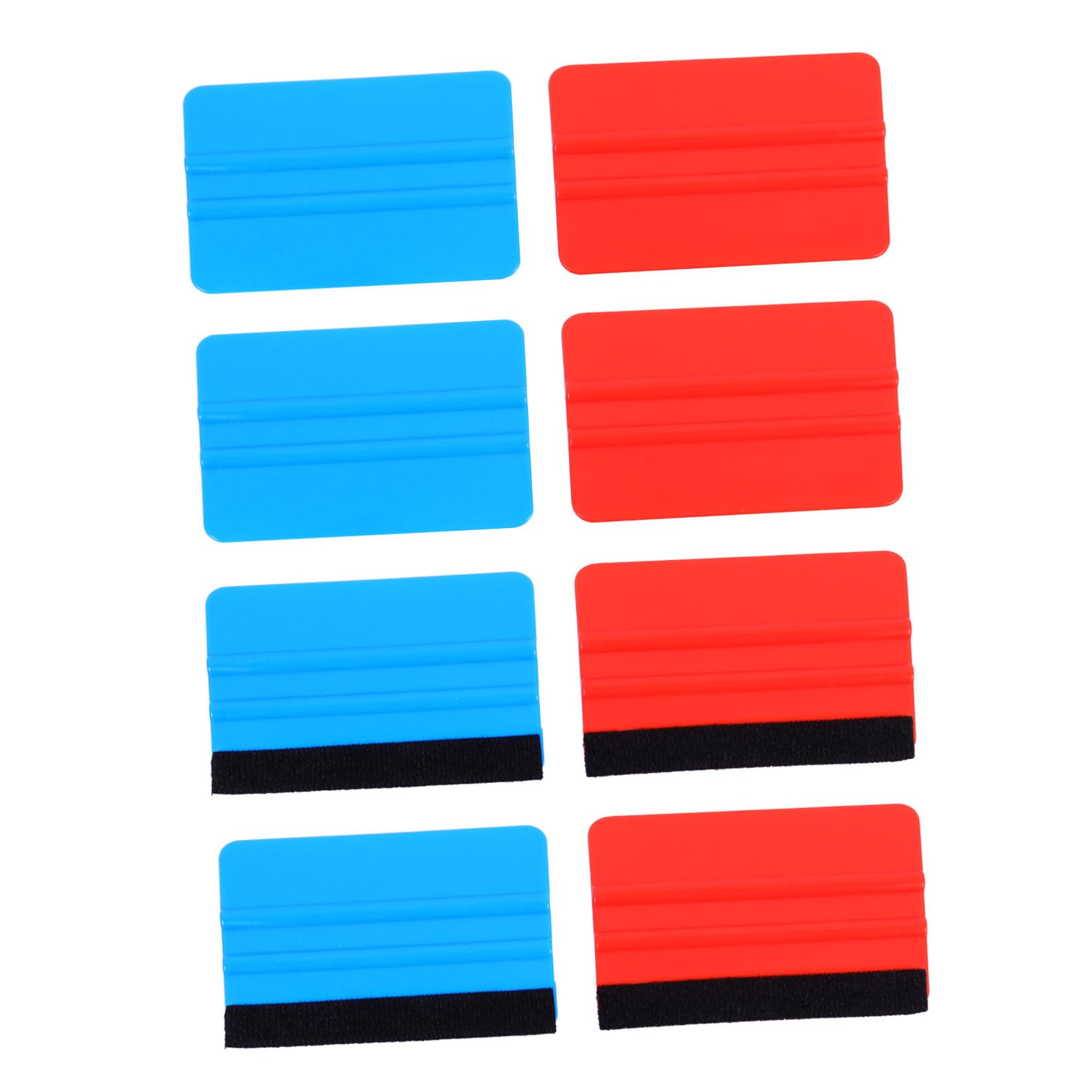 GOOHOCHY Car Film Applicator Tool 10cm x 7cm Double-Sided Scraper Plastic Squeegee Automotive Window Cleaning 8pcs