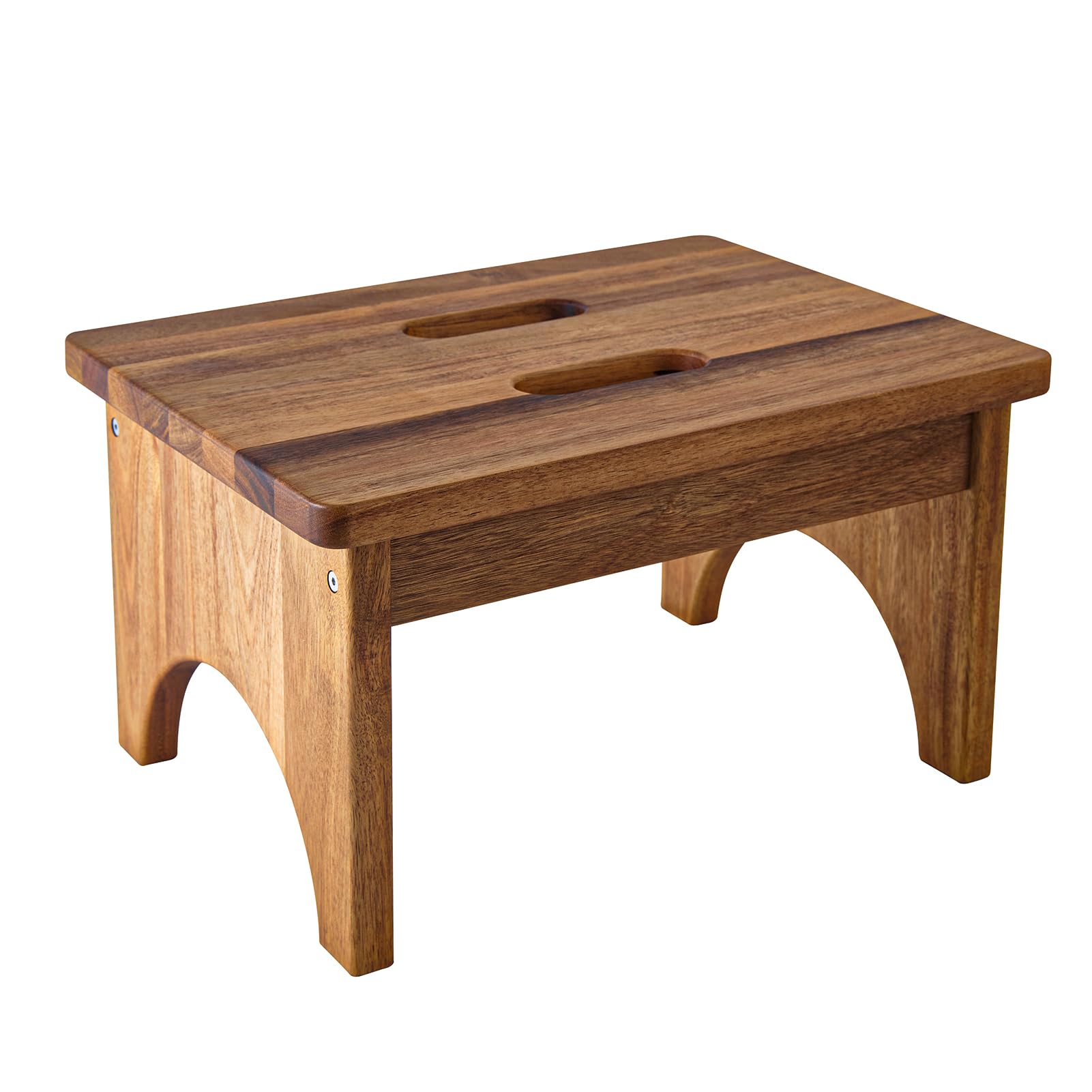 Wooden Step Stool, One Step Stools for Adults, 9'' Small Kitchen Stepping Stool,Heavy Duty Beside High Beds, Bedroom Foot Stool