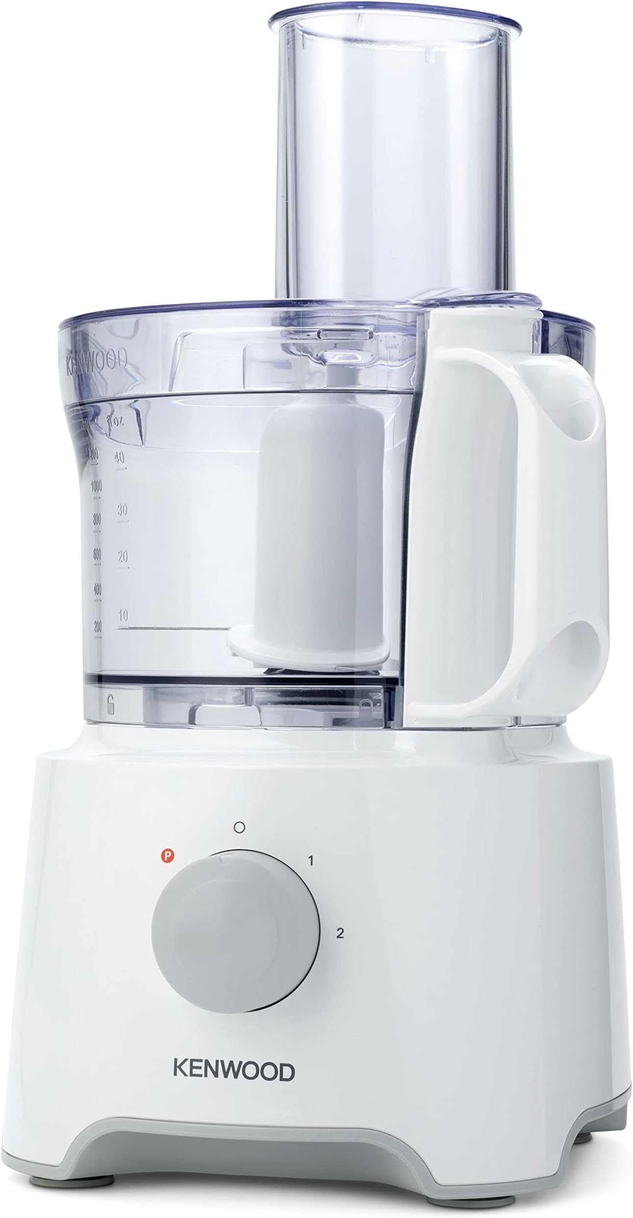 Kenwood Food Processor 800W Multi-Functional With Reversible Stainless Steel Disk, Blender, Whisk Fdp301Wh White