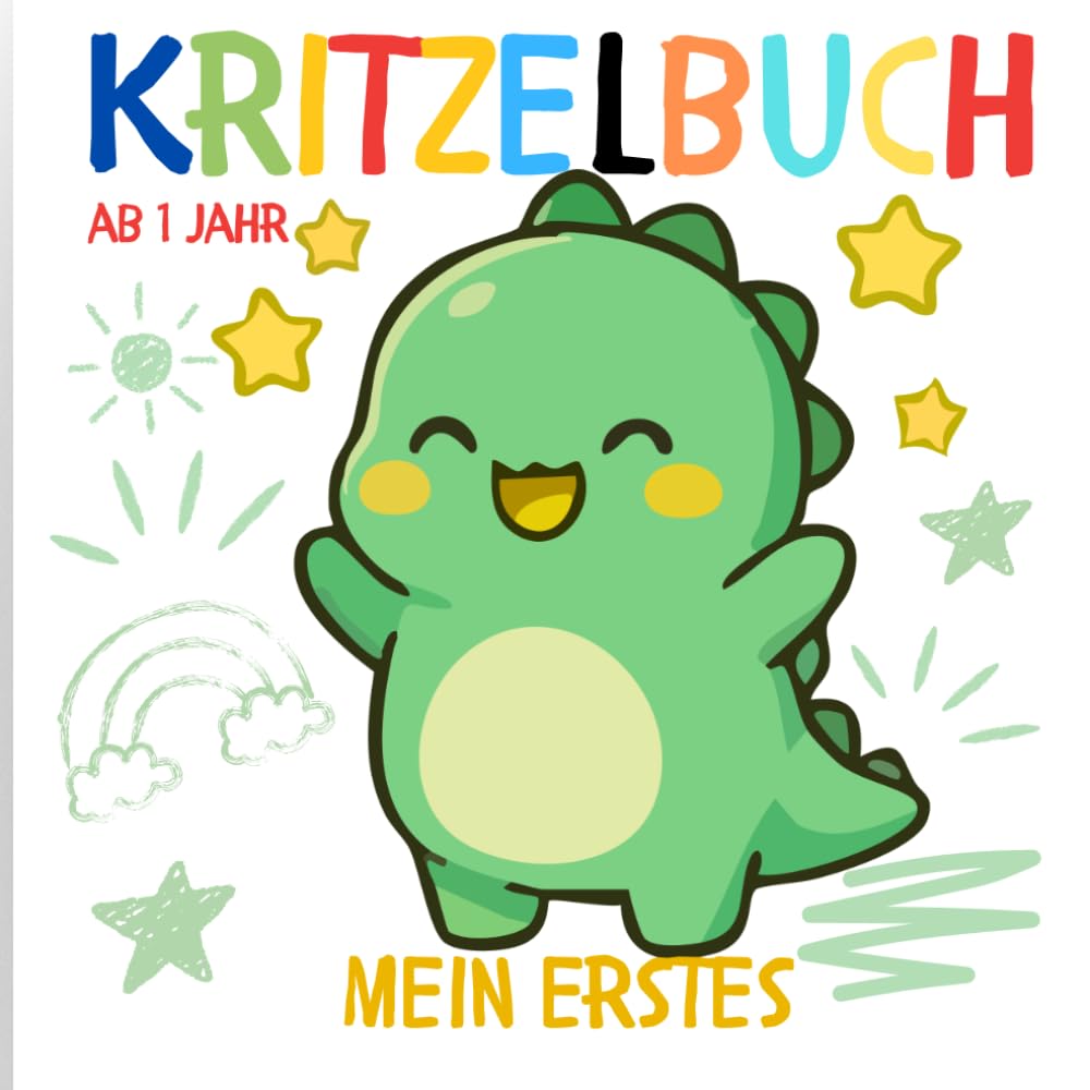 Mein erste kritzelbuch ab 1 Jahr: Motiven zum Ausmalen und Kritzeln | Erstes dickes Ausmalbuch mit 50 einfachen Motiven für Mädchen und Jungen.