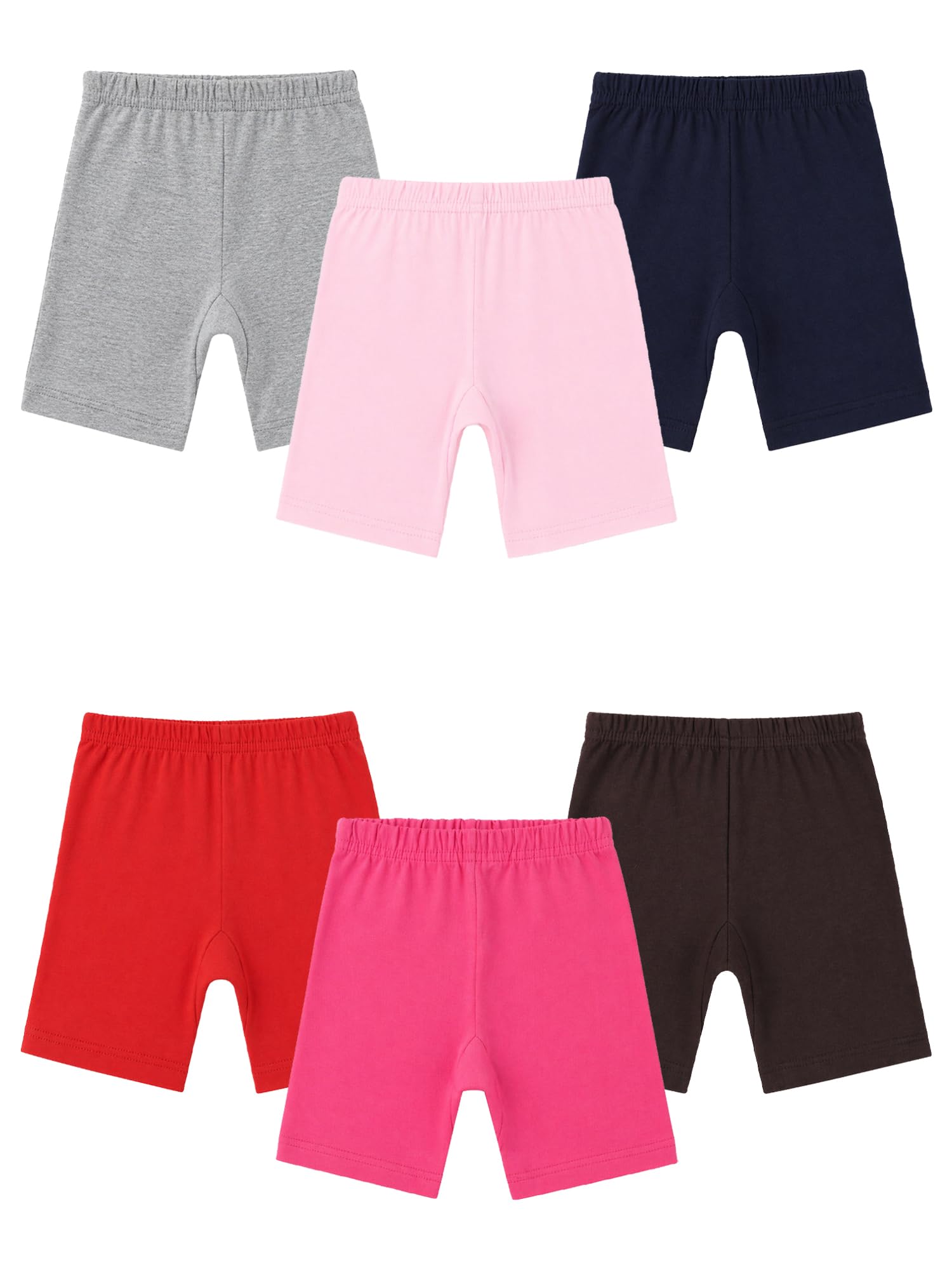 BODYCARE Girls Solid Cycling Shorts | 100% Cotton Stylish, Comfortable & Durable Shorts for Girls | Pack of 3 (Color & Print May Vary)-image-11