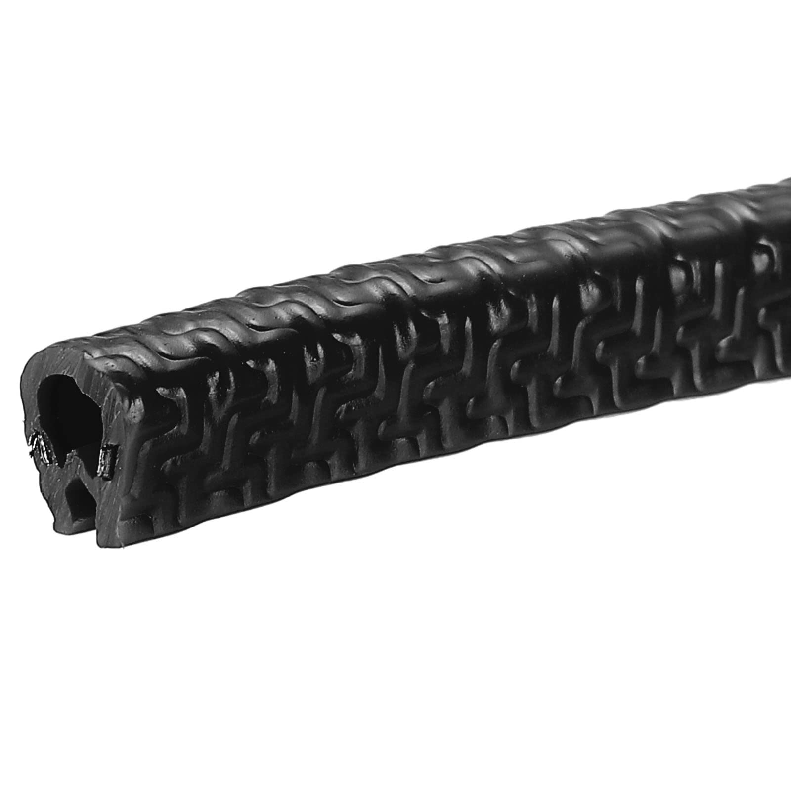 uxcell Edge Trim Black U Shape Edge Protector Rubber with Steel Clips Fits 1/64"-1/16" Edge 8.2Ft/2.5Meter Length Door Edge Guards