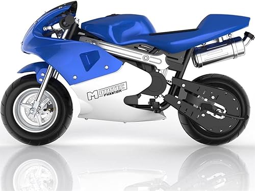 Miniatura 8 de MotoTec Phantom Gas Pocket Bike 49cc 2-Stroke Negro Negro,Azul,https:/ www.Yaxa/dp/undefined