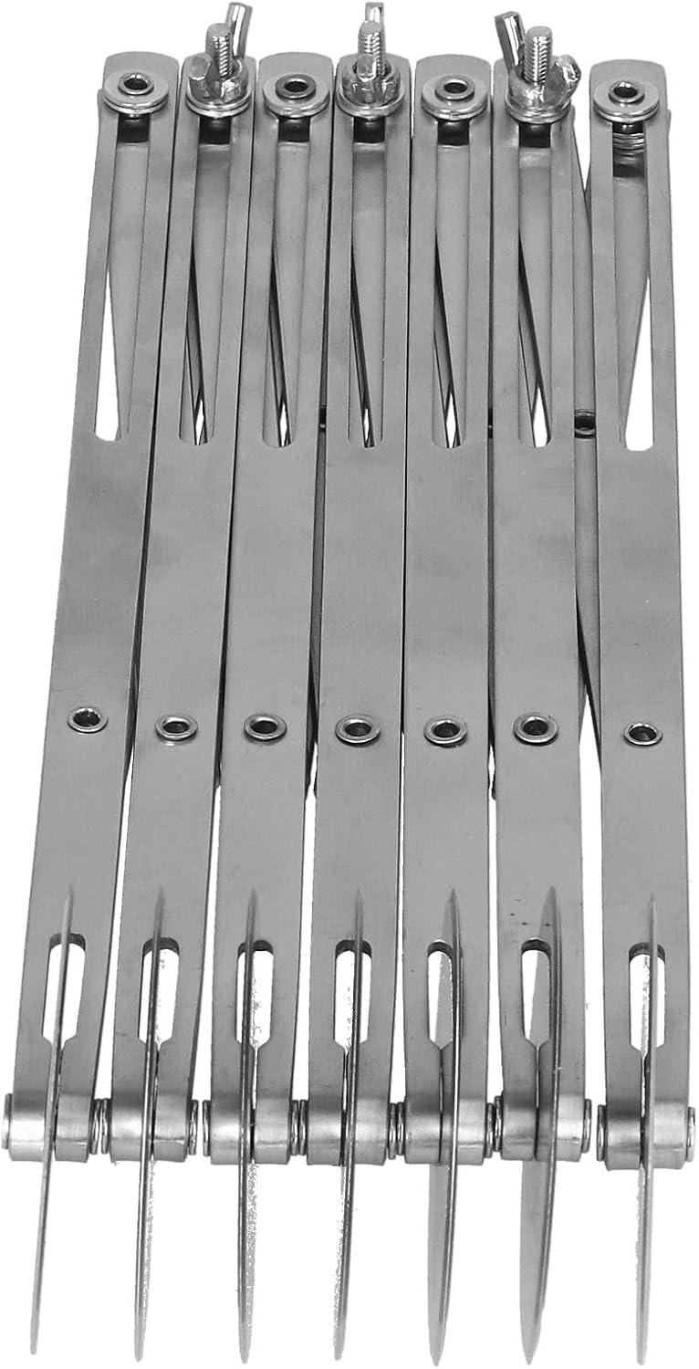 Polished Stainless Steel Dough Pasta Cutter Wheel, Noodle Cutter Tool Kitchen Supplie for Pastries Dough Pizzas Cakes (Seven-wheel knife)