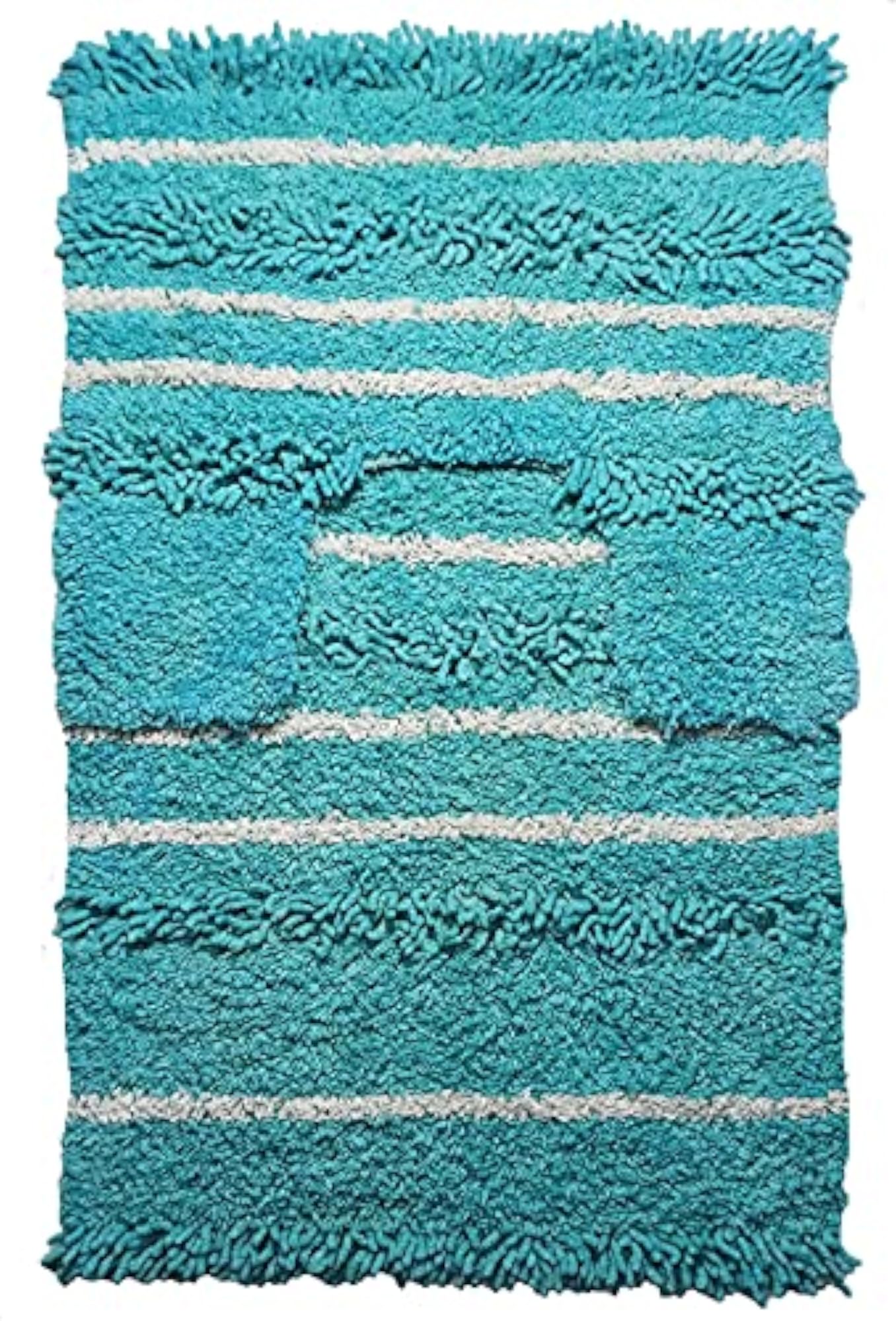 Microfiber Bathmat and Contour Mat Set, Super Soft