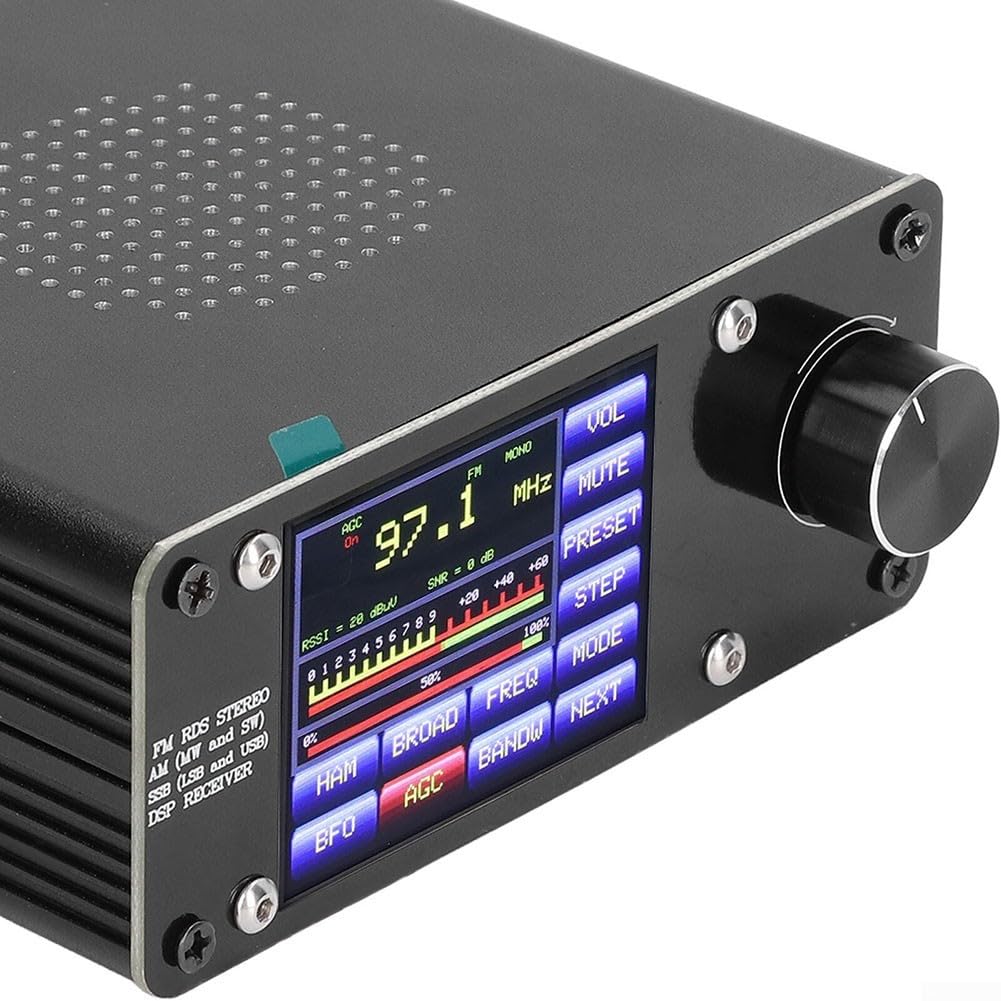 ATS-100 SI4732/SI4735 Ricevitore radio a banda completa, ATS-100 SI4732/SI4735 Ricevitore radio a banda piena FM LW, lega di alluminio,2 4 pollici touch screen