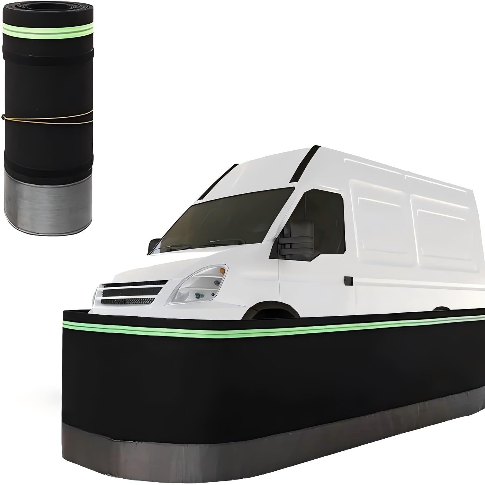 Battiscopa portatile per camper, protezione da vento e neve, facile da arrotolare, resistente alle intemperie per rimorchi da viaggio