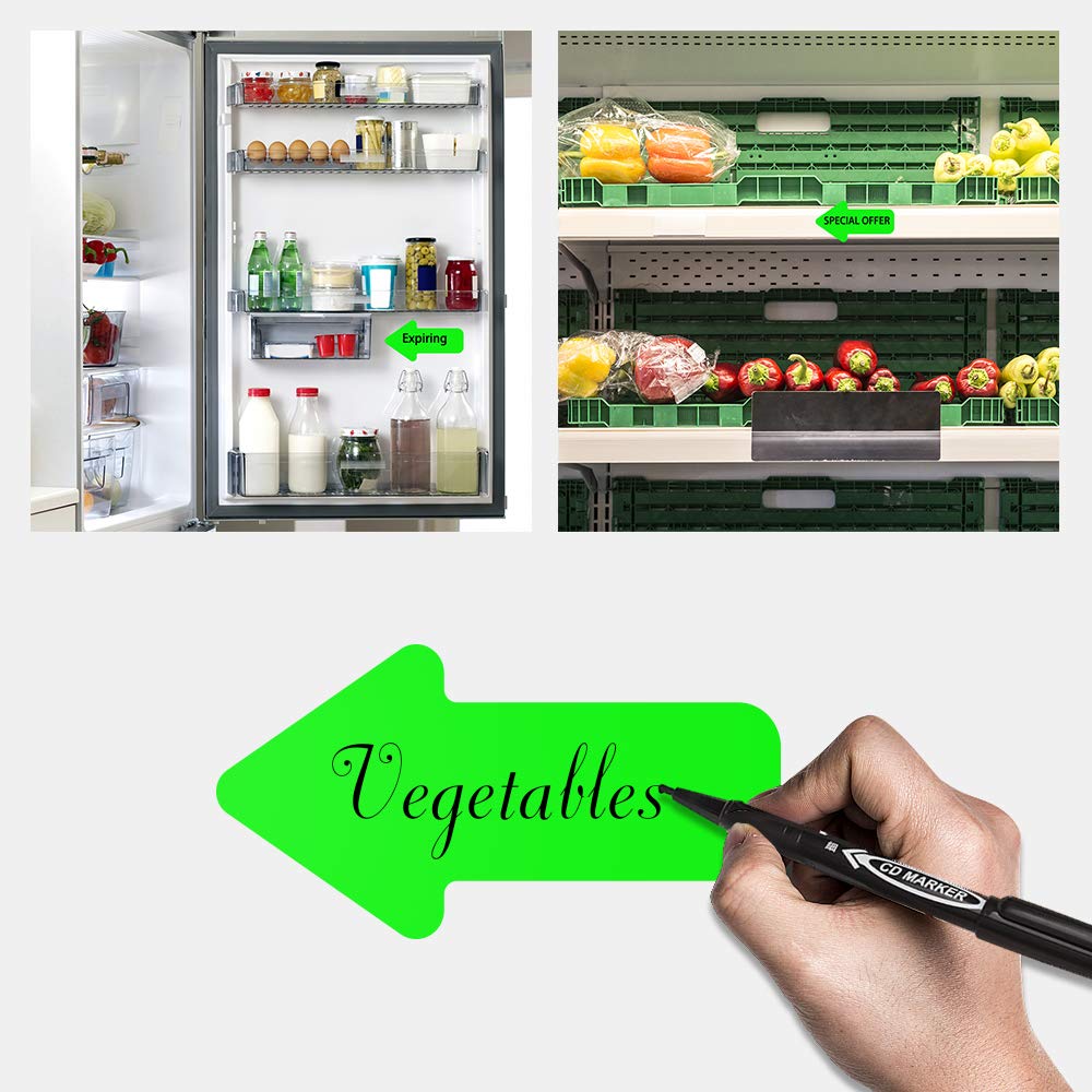 Arrow Floor Sticker Tape 2"×4" Arrow Floor Marking Sticker Sign 200 PCS Arrow Decal Tape Green