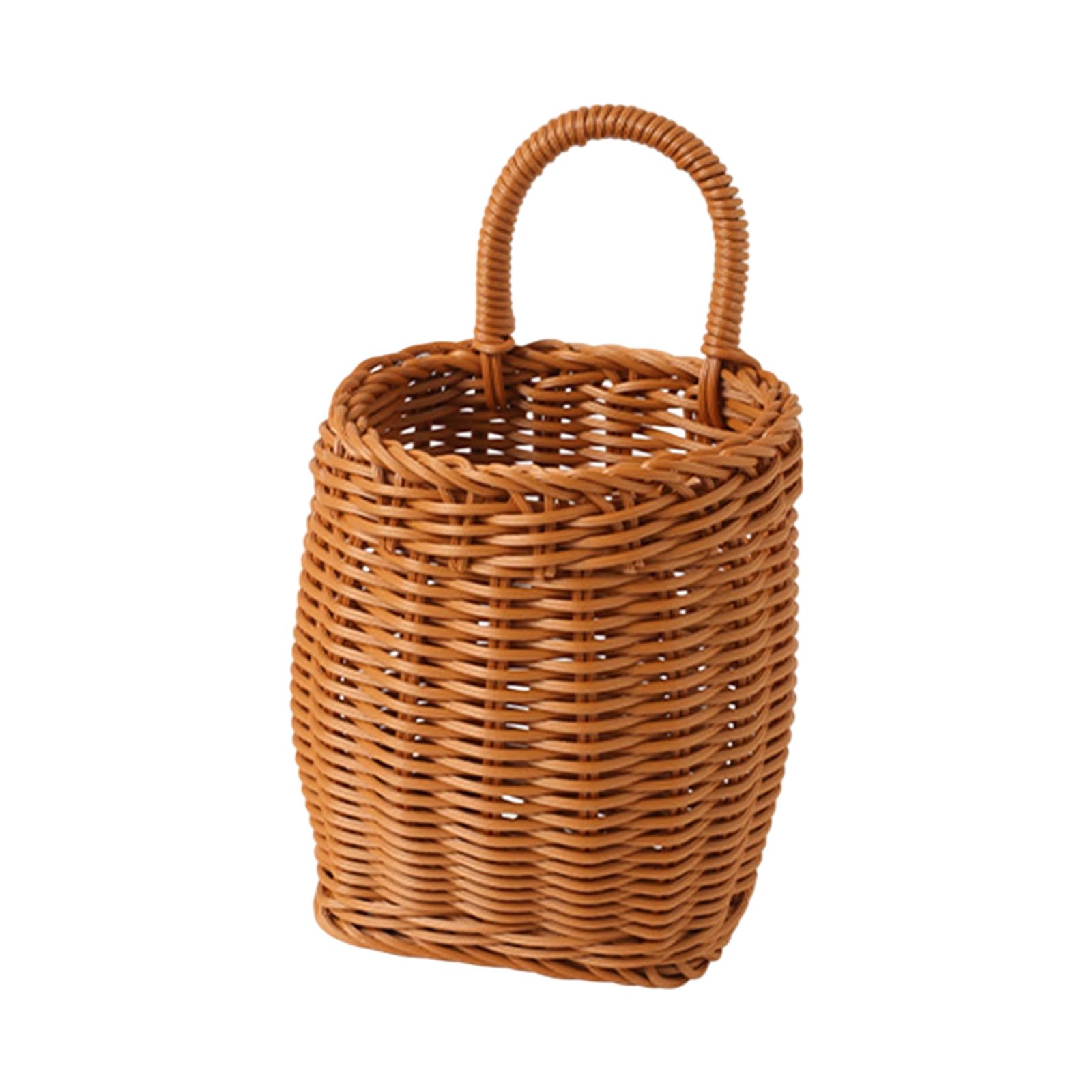 JSGHGDF Multipurpose Rattan Pattern Hanging Bin for Tidying Home Organization Home Decoration Storage Basket