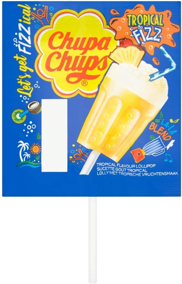 Chupa Chups Tropical Fizz Flavour Lollipop 15g x 45