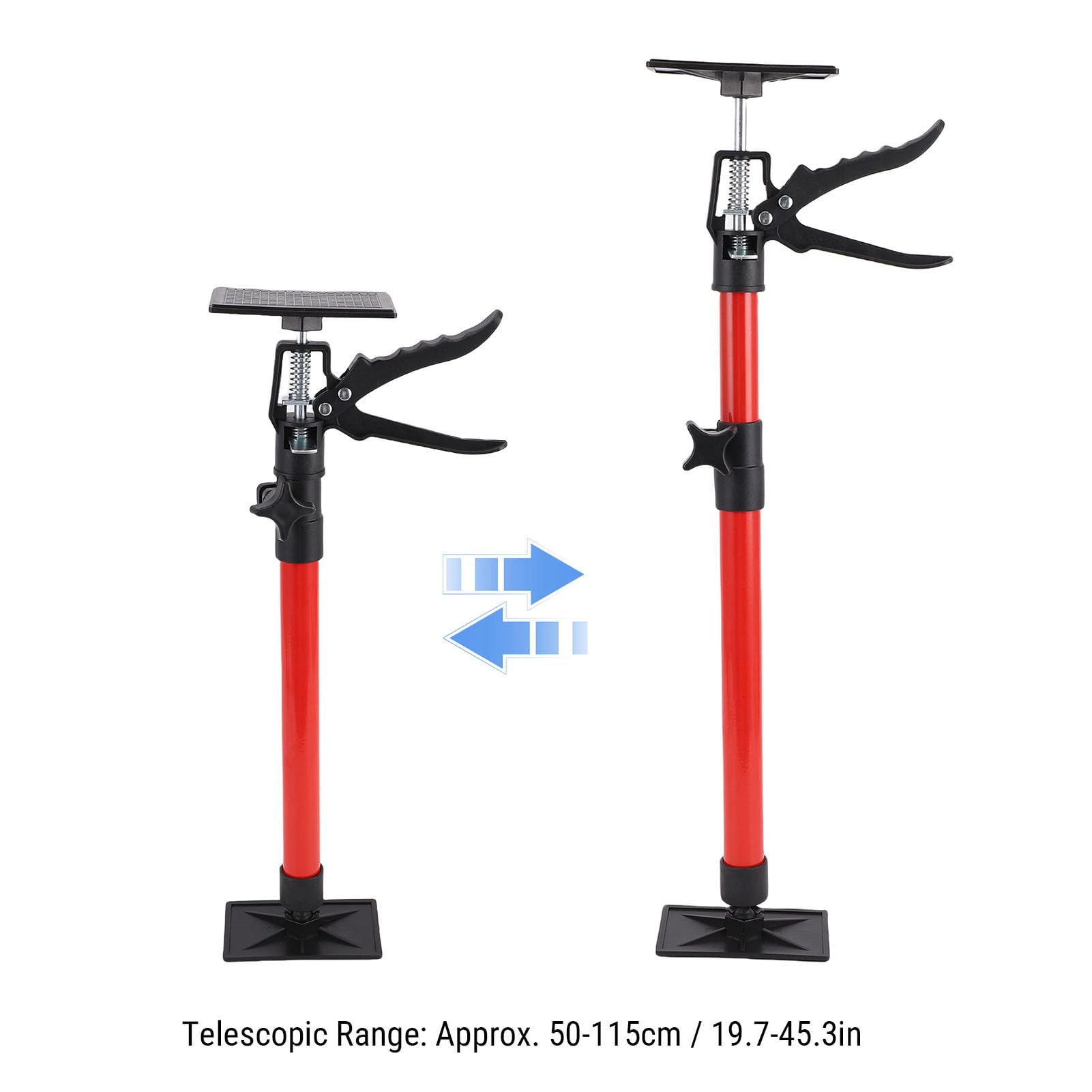 Fockety Cabinet Jacks für die Installation von Schränken, 19,7-45,3 Zoll einstellbare dritte Hand Tools Support Pole für das Heben von Trockenbau, 88.2lb Single Bearing Weight