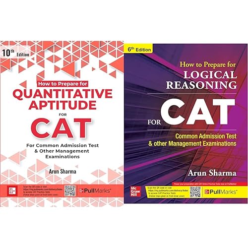 CAT Test Prep combo by Arun Sharma: Quantitative Aptitude and Logical Reasoning (Set of 2 books) -with CAT Practice Tests on Pull Marks