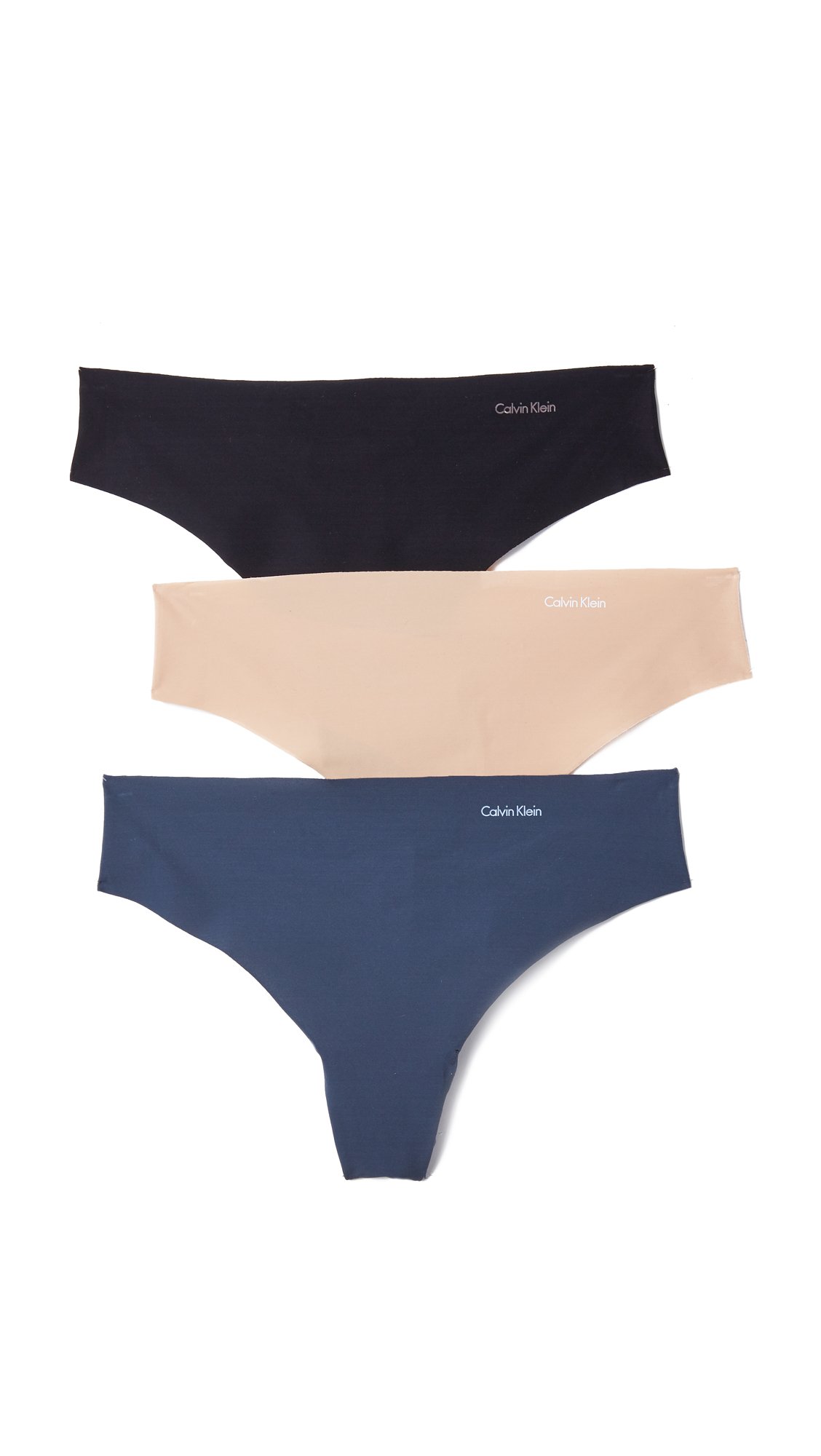 Women's Invisibles Seamless Thong Panties, 3 Pack, Speakeasy/Light Caramel/Black, Medium