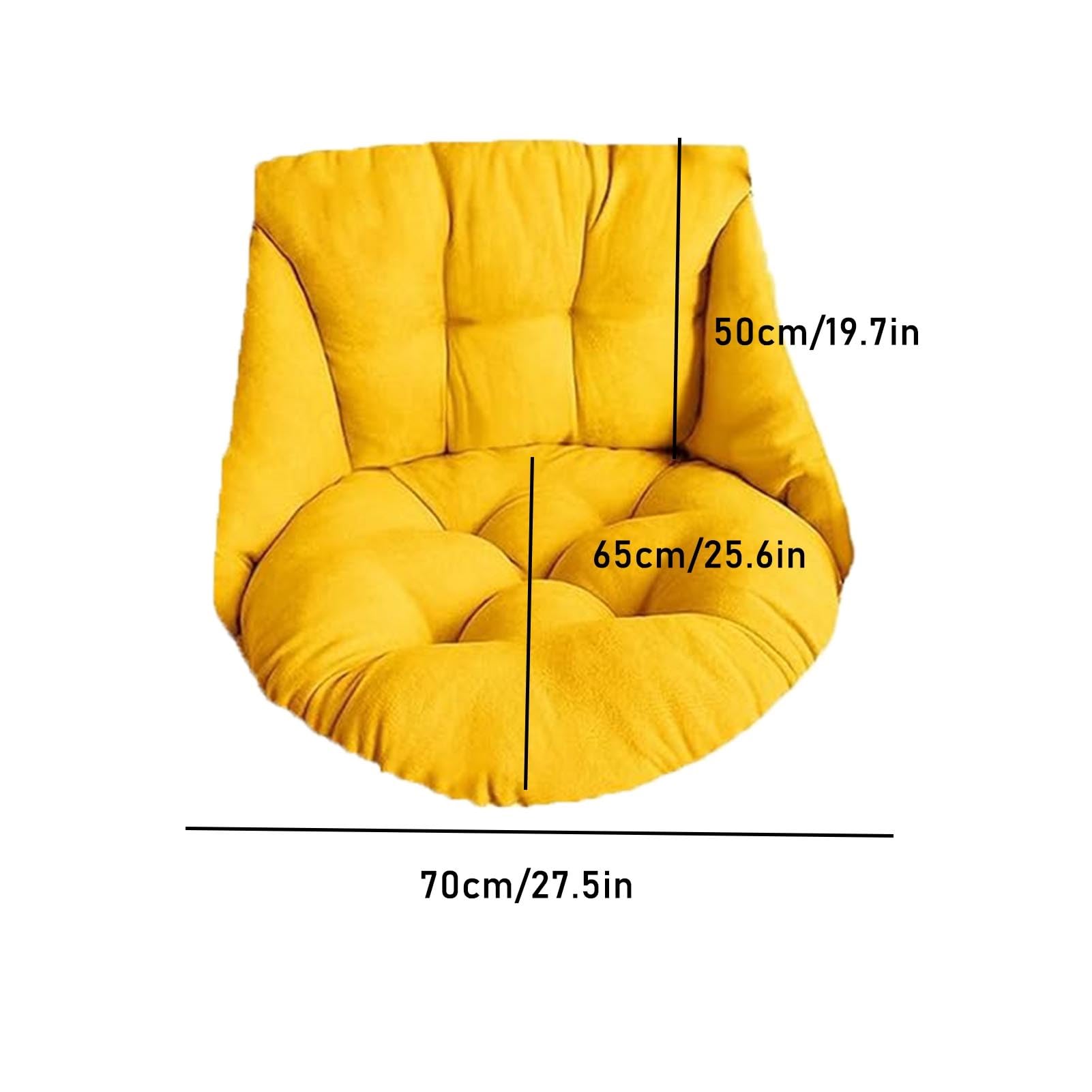 Coussin De Balancelle en Macramé, Coussin De Chaise Longue en Corde Suspendue, Coussin De Siège en Osier Et Rotin pour Chambre Véranda Terrasse Jardin(Yellow)