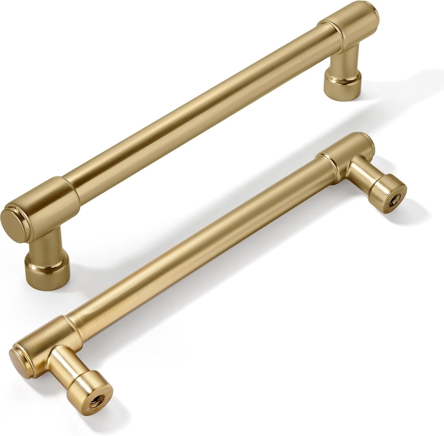 Tiradores de gabinete de 128 mm dorados para cajones de cocina y aparadores