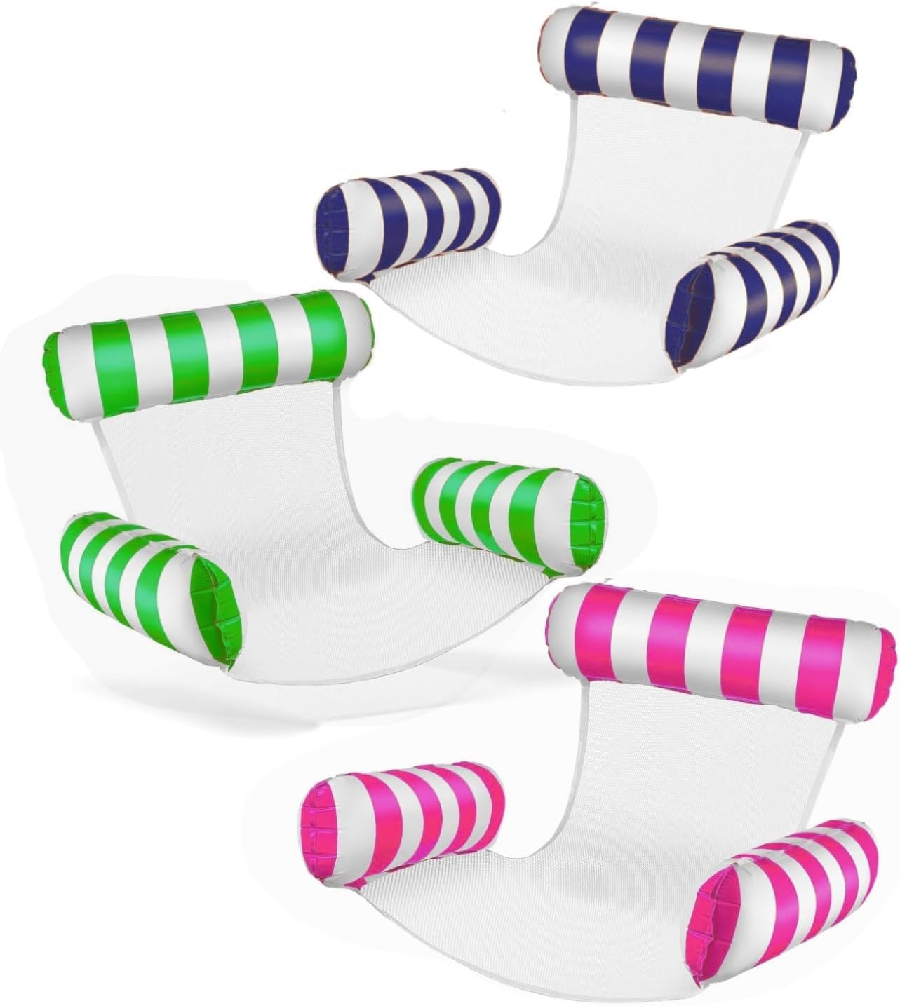 3 Pack 300 LB Water Floaties,Inflatable Pool Float Chair for Adults Swim Floating Party Vacation Fun and Rest