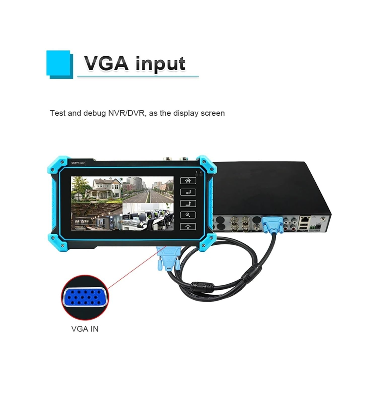 Tester IPC CCTV 8K IPC5200 8MP AHD CVI TVI Misuratore fotocamera HDMI PTZ PoE UTP Strumento di test cavo di rete Facile da leggere(IPC-5100 Plus)