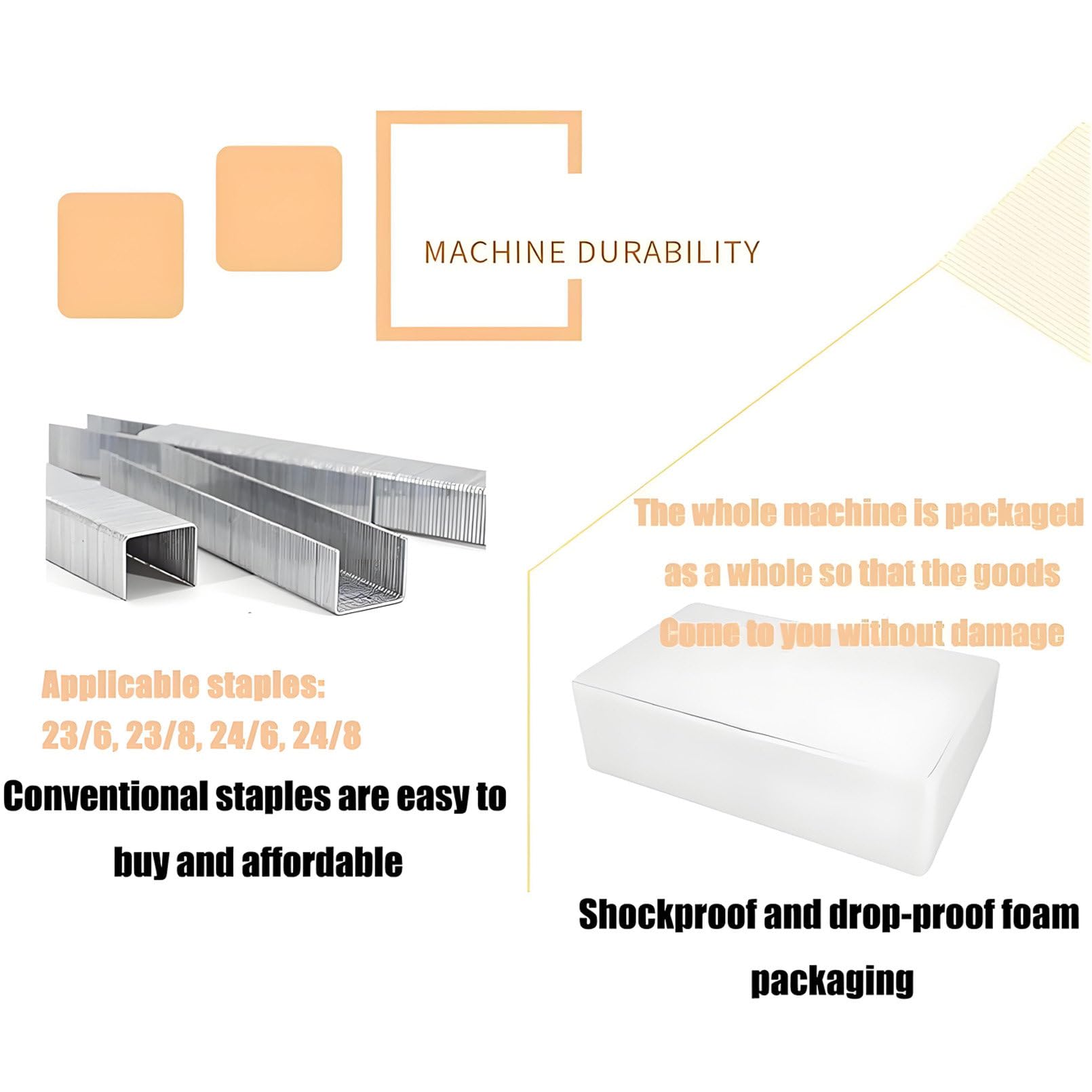 Pinzatrice elettrica automatica per raccoglitori a sella, resistente, con protezione da inceppamento, pinzatrice da tavolo a punto piatto A3, efficiente e affidabile