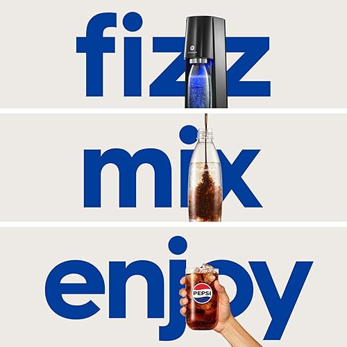 Miniatura 2 de SodaStream E-TERRA - Máquina de agua con gas (negro) con CO2 y botella de carbonatación