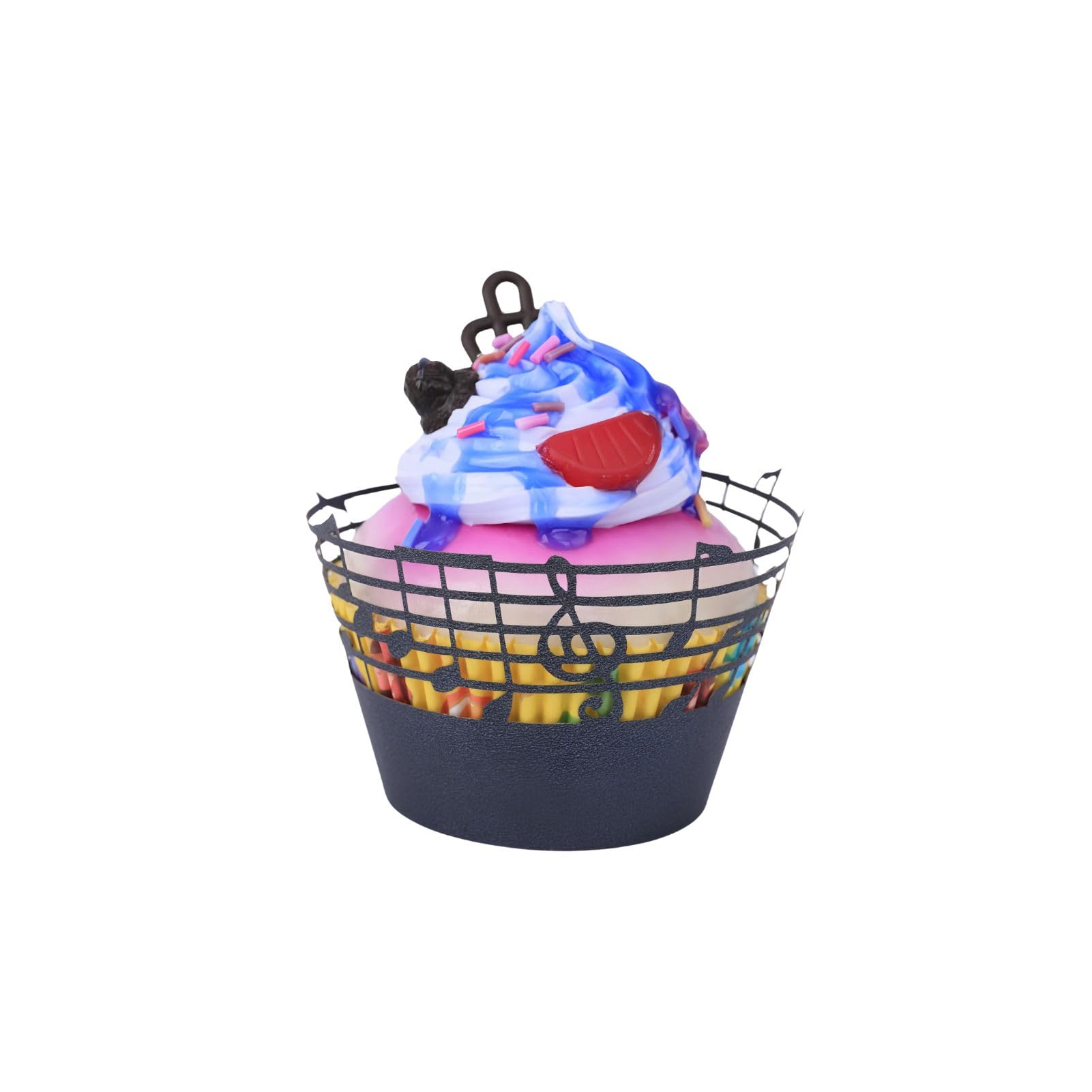 50 Pirottini In Carta Per Muffin E Cupcake - Coppette Gelato Riutilizzabili, Diametro 7 Cm, Altezza 5,2 Cm, Colori Rosa E Blu A Righe