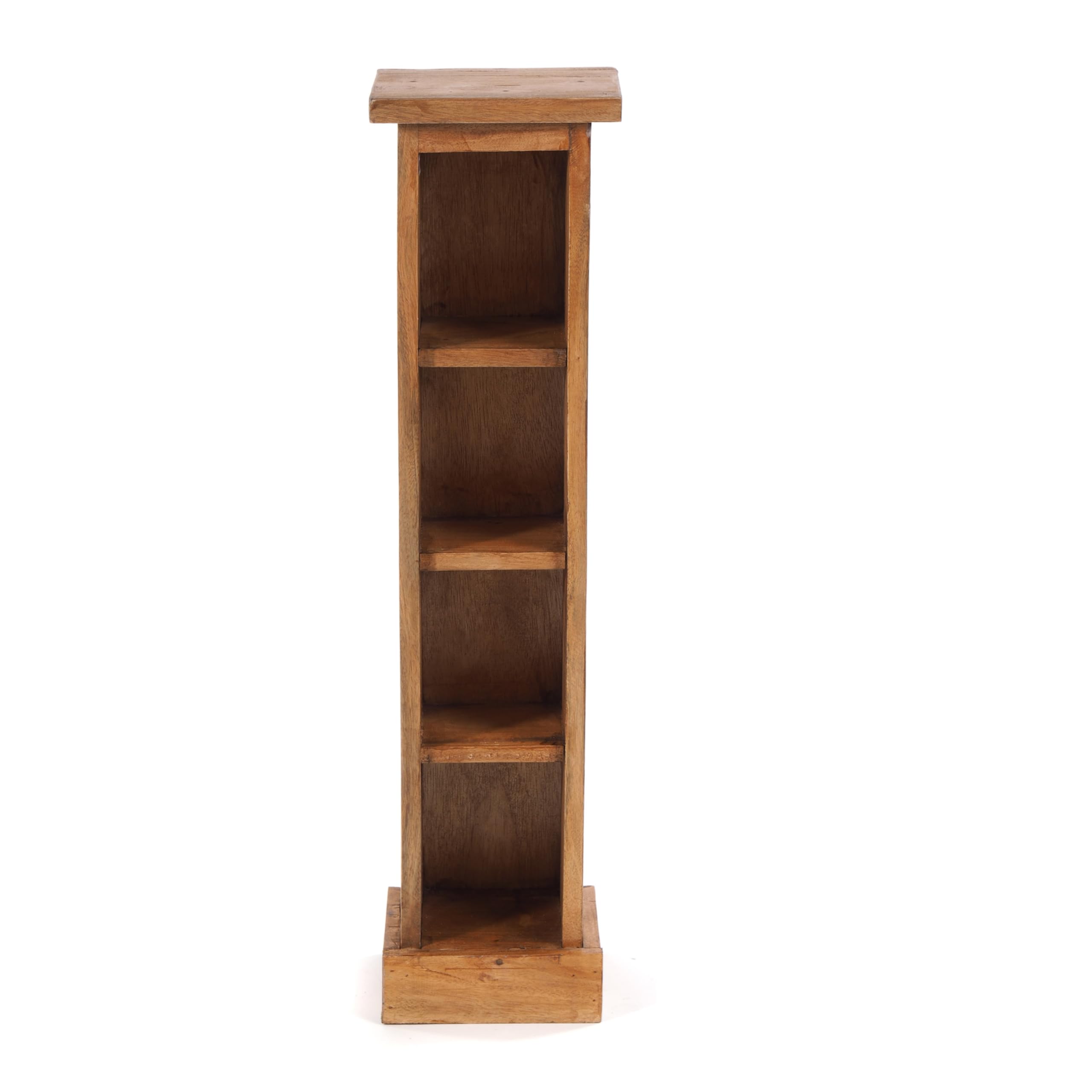 DESIGN DELIGHTS - Scaffale in legno di mogano, 76 x 15,5 x 16 cm (altezza x larghezza x profondità), con 4 scomparti, per CD