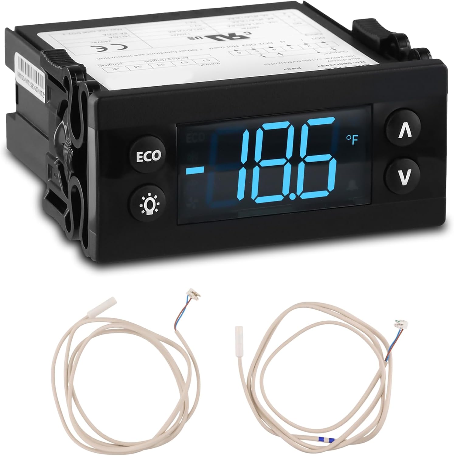ERC112C Temperature Controller Kit with Dual NTC Sensors - Compatible with Beverage Air Delfield Randell Hoshizaki Refrigeration Units - Replaces 080G3106 080G3216 RP-CNT1704 SP-5209