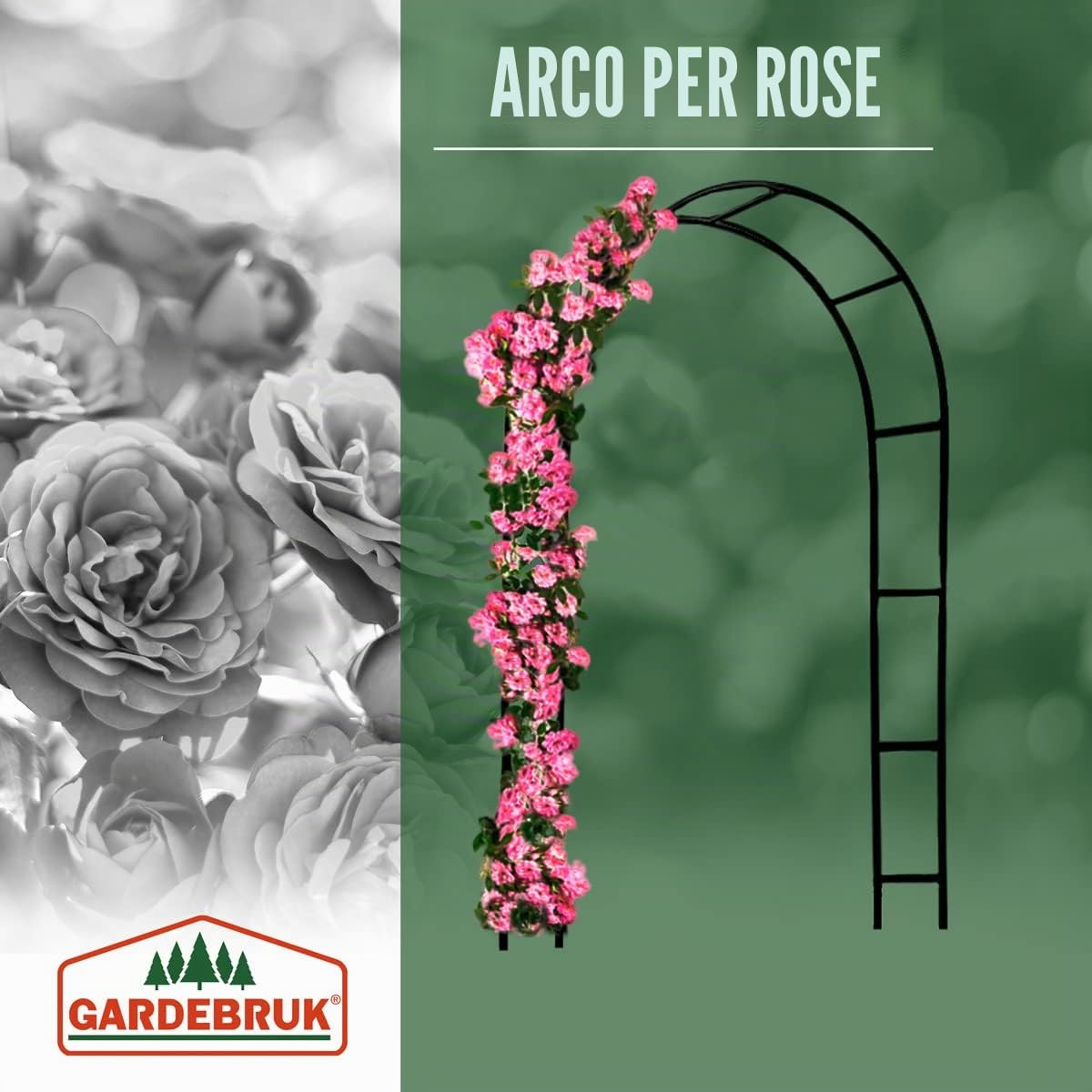 Gardebruk 2X Arco per Rampicanti 240x140x37cm Metallo Traliccio per Rose Pergolato Vite Decorazione Eventi
