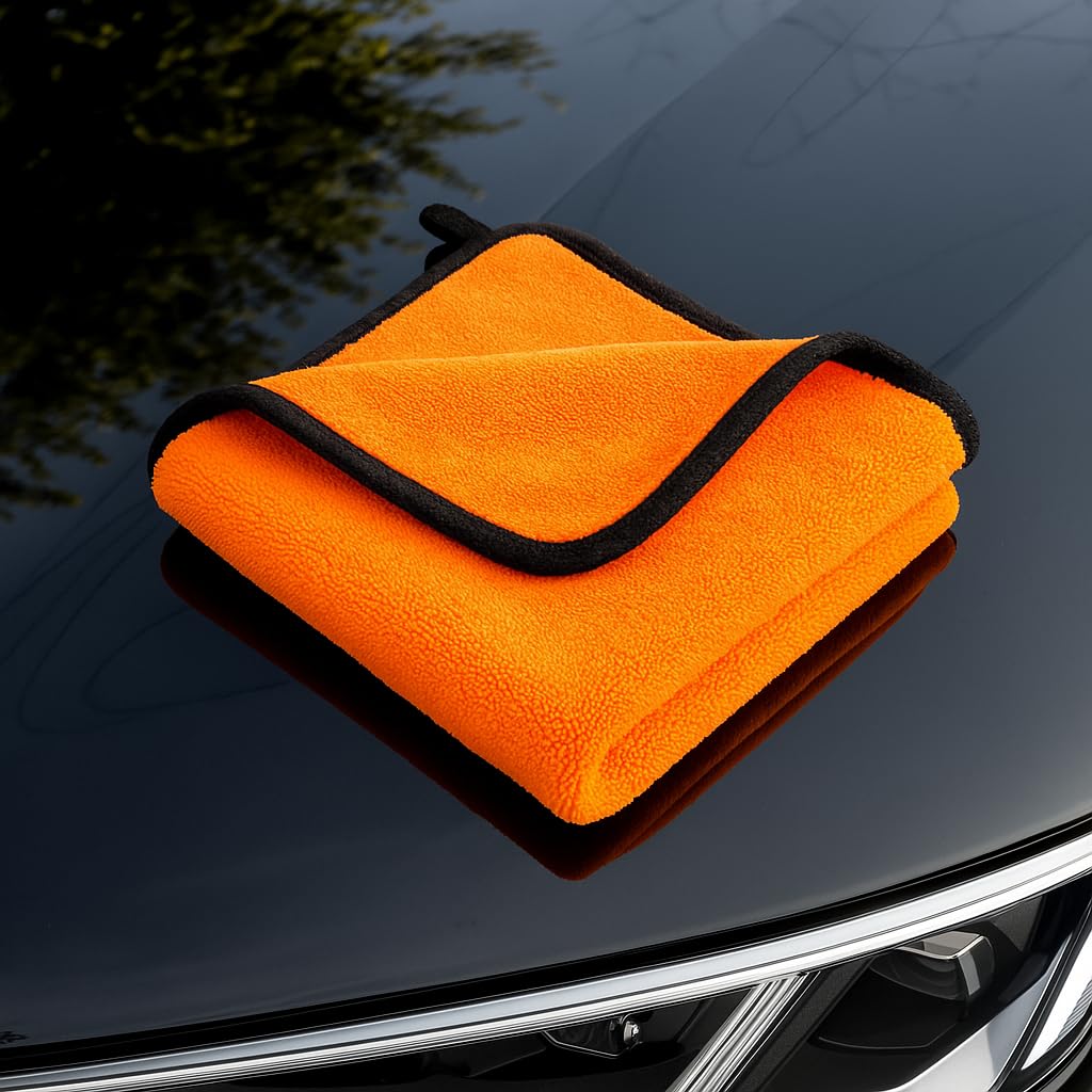 Image secondaire de Kemes Lot de 3 Chiffons en Microfibre Orange - 600 g/m², Ultra Absorbants