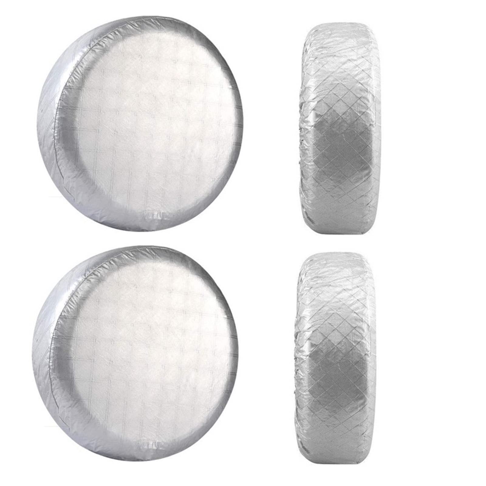 Juego de 4 fundas para neumáticos de coche, protector solar de viaje, remolque, camión, SUV, autocaravana, impermeable, cubierta de rueda de aluminio impermeable para neumáticos protectores solares