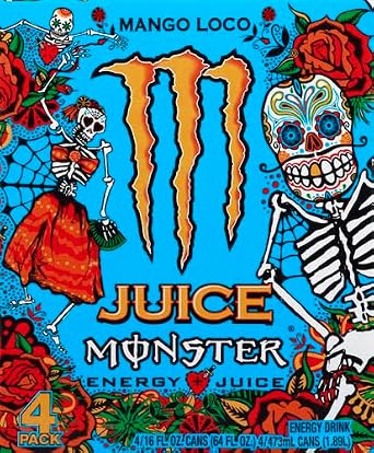 Monster Energy Mango Loco, 16 Fl Oz (Pack Of 4)