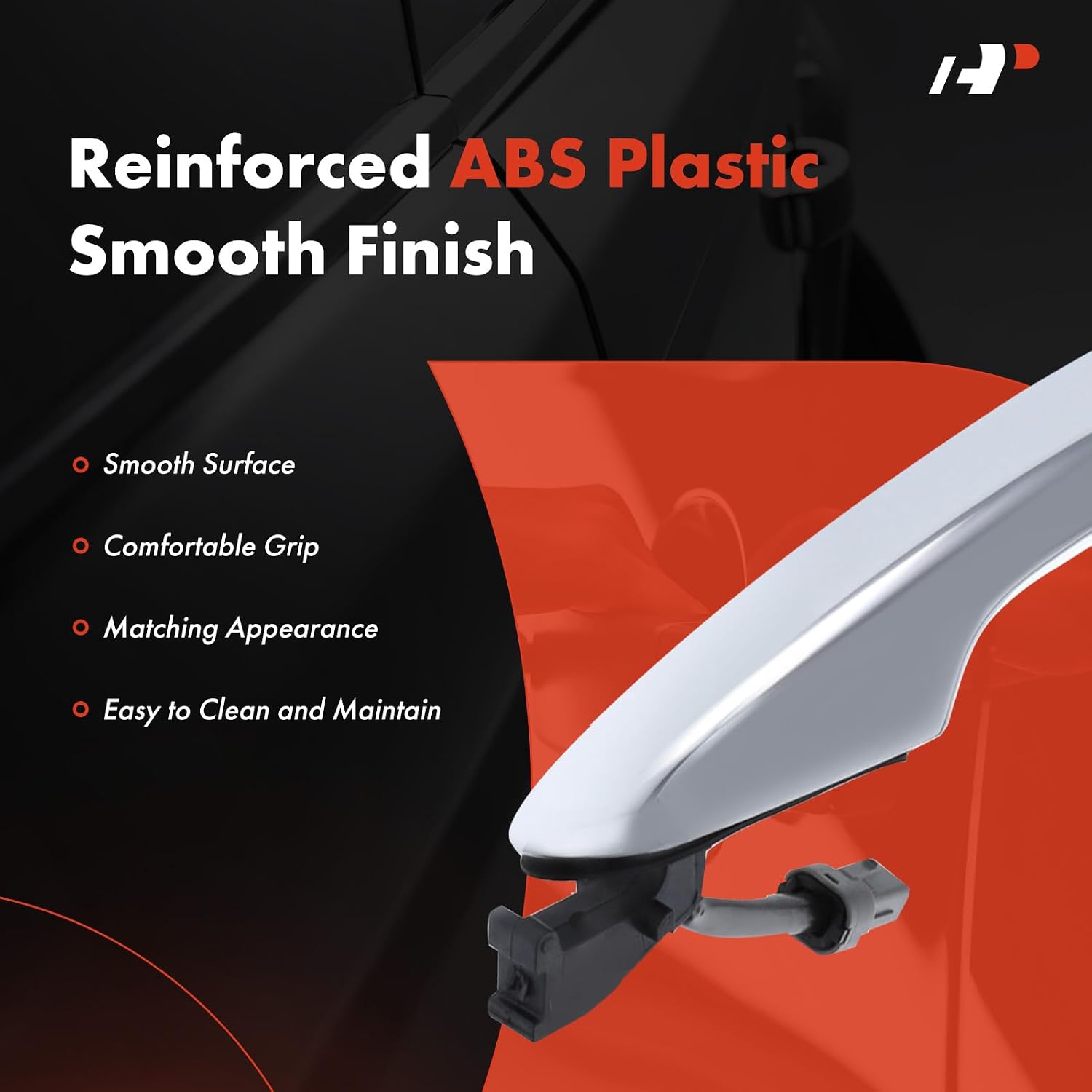 A-Premium Front Left Driver Side Exterior Door Handle Compatible with Hyundai Sonata 2015 2016 2017 2018 2019, Chrome Finish, with Sensor & Keyhole, Replace# 82651C1110, 82652C1010