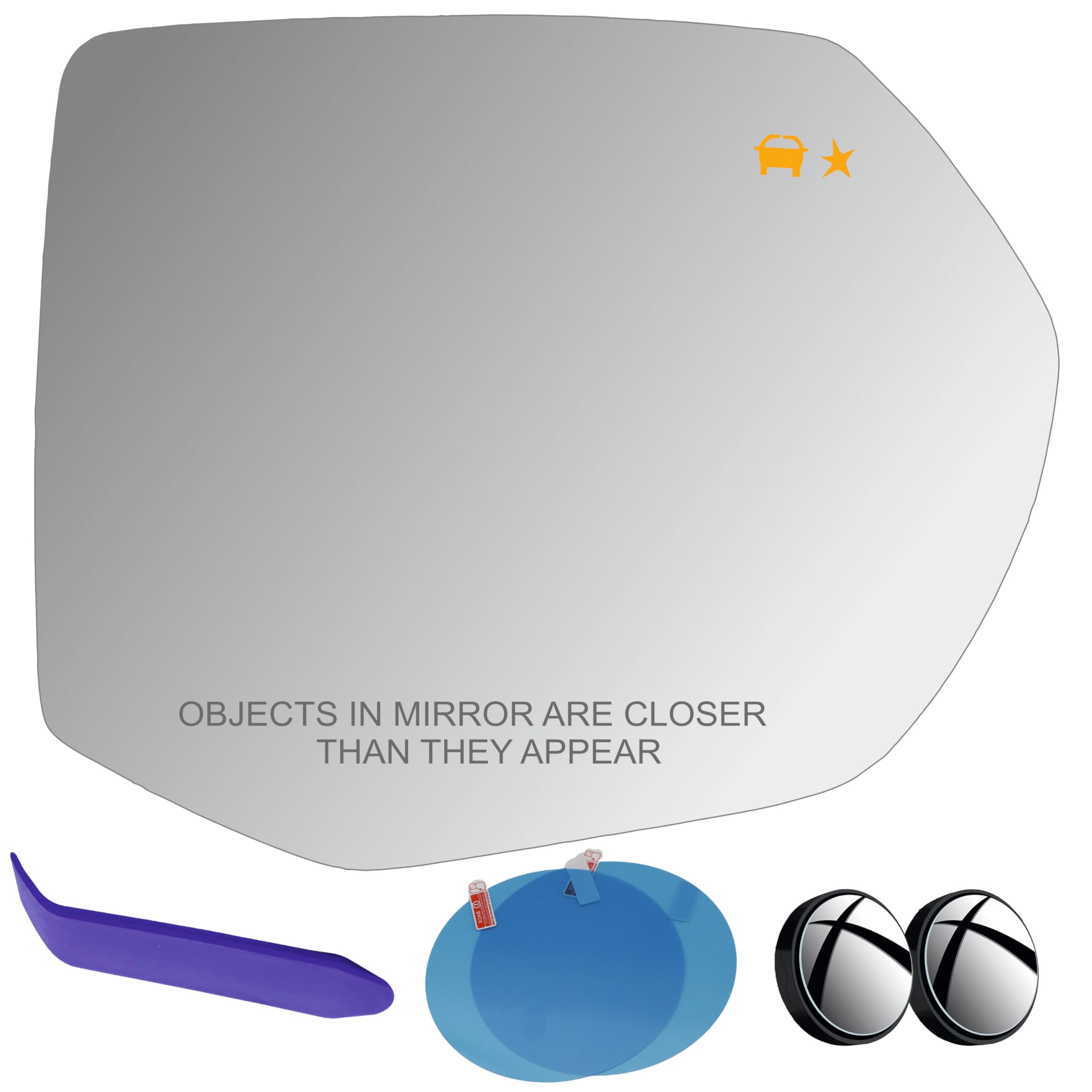 EAP Passenger Side Mirror Glass Replacement Compatible with GMC Yukon Chevrolet Tahoe Cadillac Escalade 2021-2025, Heated, With Blind Spot, Without Auto Dimming, 84642723