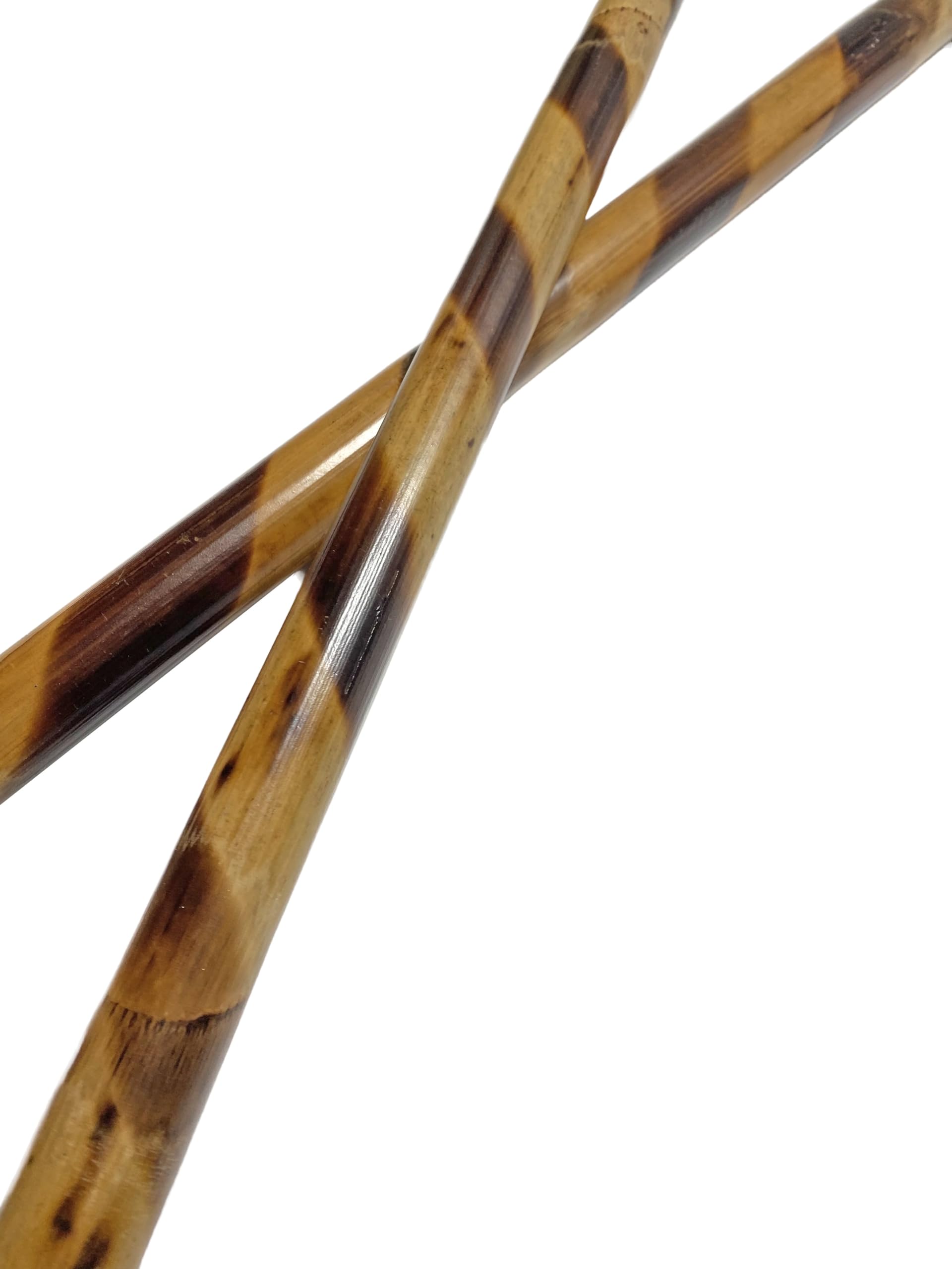 Escrima Stock - Rattan Trainingsstick 65 cm - Brandmuster Spirale - Holz Kurzstock Arnis Kali Kampfsport