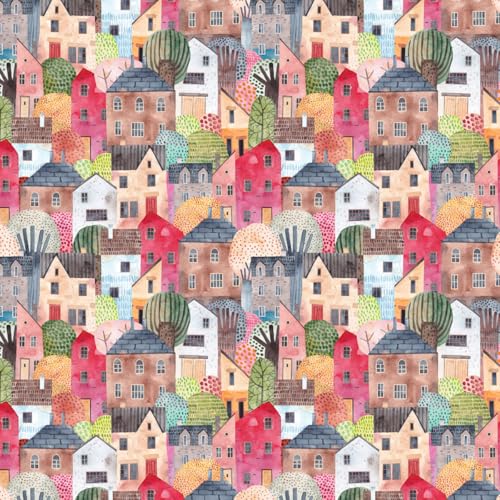 Image of Wallpaper Self Adhesive Wall Covering Earthy Floral Harmony in Blue, Brown, Yellow, and White on Dark Gray (41cm x 244cm)