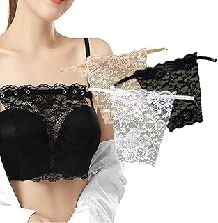 3/4/6pcs Lady Lace Anti Peep Invisible Bra Underwear Privacy Clip On Mock Camisoles Cleavage Insert Vest Tanks