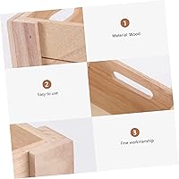 Vista 3 de Elegante cesta de almacenamiento de madera elegante cajón para decoración ideal para uso en casa y oficina