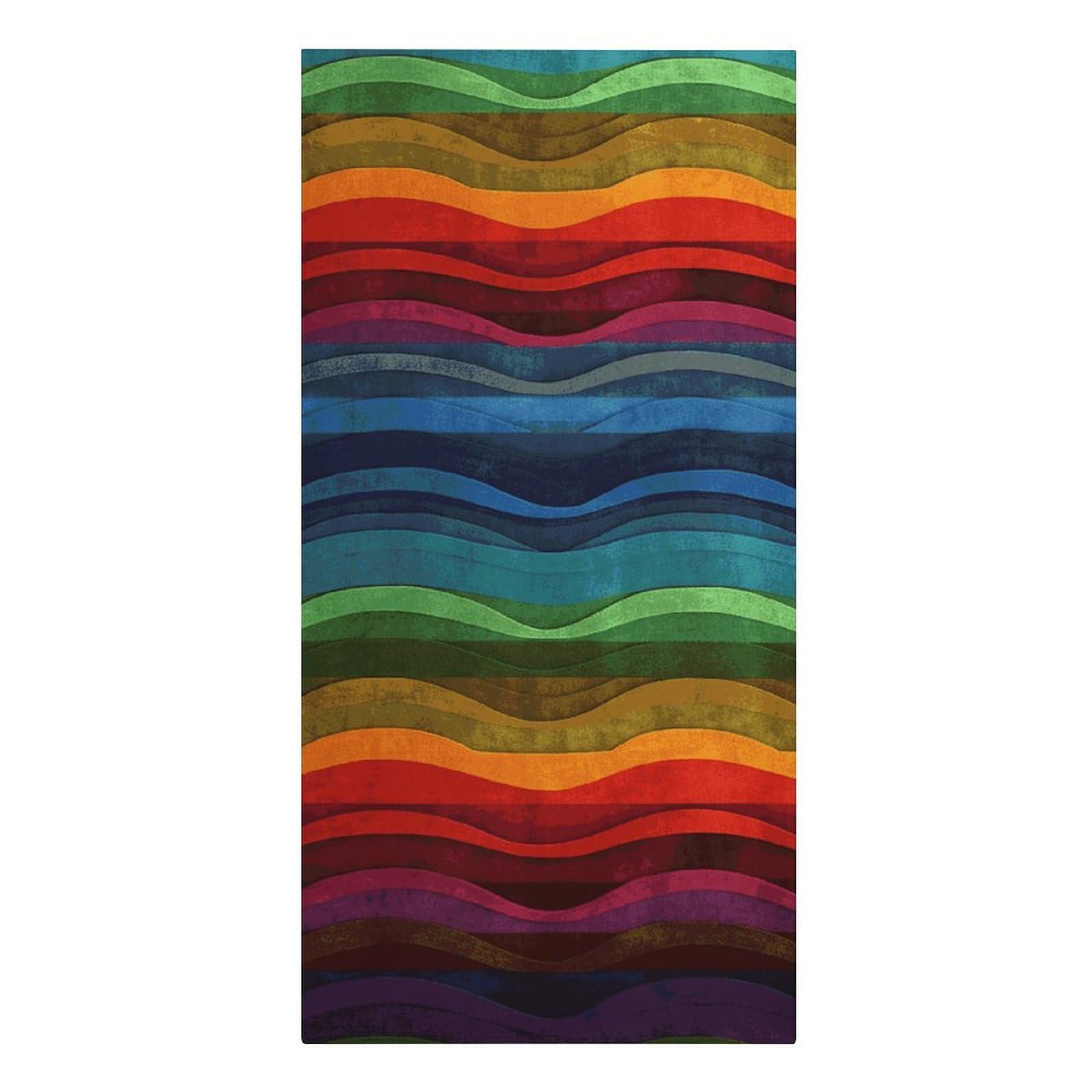 QMNLKH Rainbow Beach Towel for Women, Large Microfiber Pool Towel for Men, Absorbent Swim Towels for Home, Lightweight Bath Towels for Camping, Yoga, 30.3"x61.4"