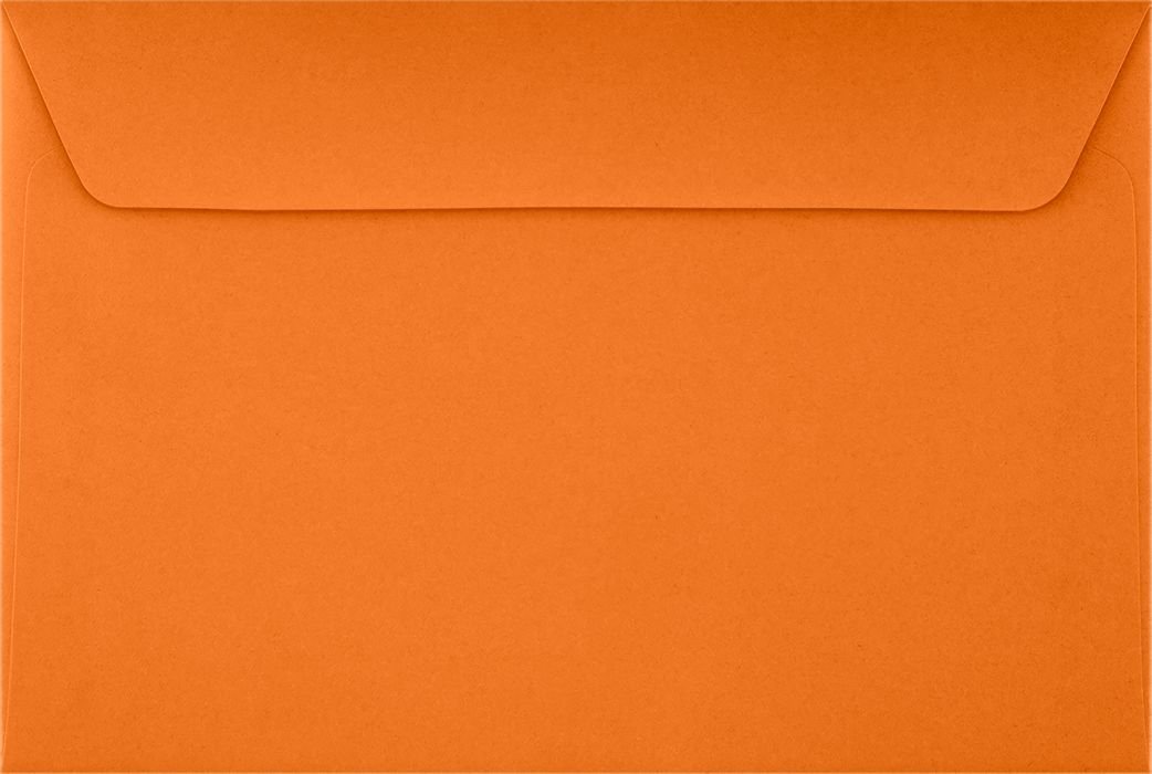 LUXPaper 6 x 9 Booklet Envelopes | Mandarin Orange | 80lb. Text | 50 Qty