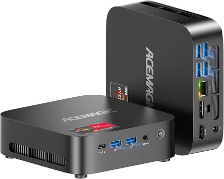 ACEMAGIC K1 Mini PC Windows 11 Pro, AMD Ryzen 5 7430U, 16GB DDR4, 512GB SSD