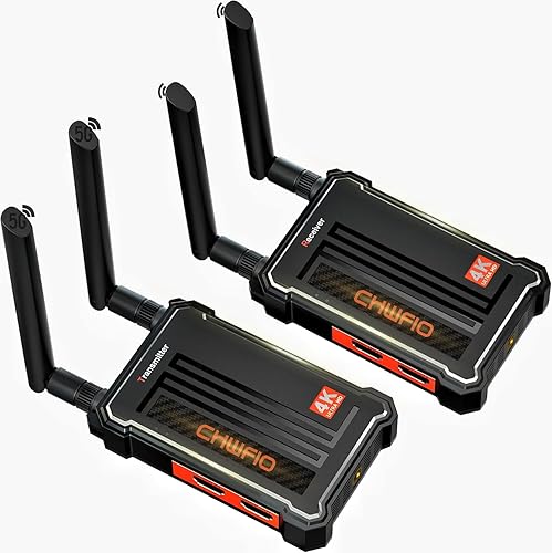 Transmisor y receptor HDMI inalámbrico 4K, transmisor de video inalámbrico HDMI Salidas duales Transmisión de video en vivoaudioarchivo con bucle de
