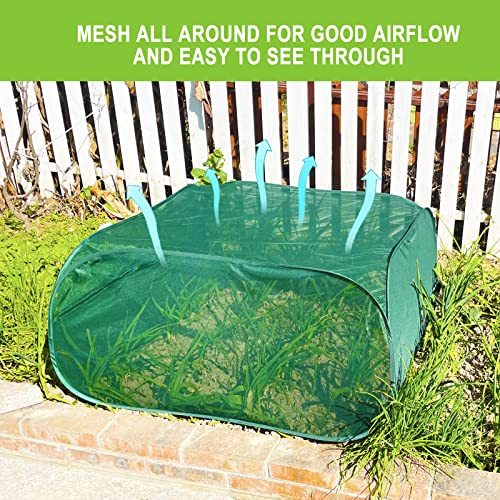 Pop-Up Mesh Plant Cover - Plant Protector For Raised Garden & Flower Bed, Net Cage Plant Guard For Fruits, Vegetables, Seedlings And Herbs. (40 X 40 X 20Inch) #TOP3