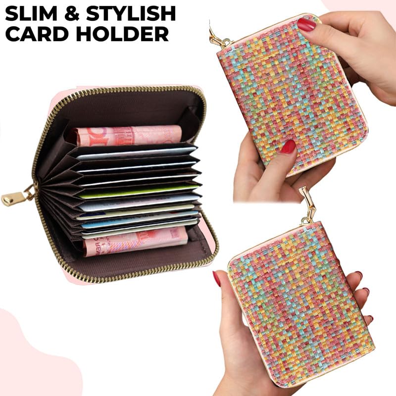 Image of Kraptick Wallet for Unisex - The Ultimate Stylish and Compact Credit, Debit, ATM Card Holder Organizer for Your Cards (Mixed Colors) (DMFP538)