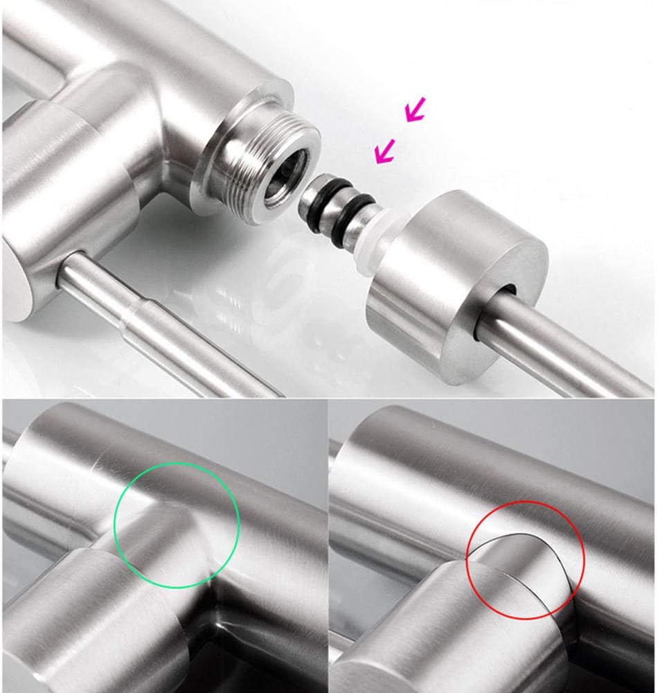 Inside Window Drinking Water Filter Faucet, Reverse Osmosis Filter Faucet, 304 Stainless Steel, Kitchen Sink Faucet, 1/4" or 1/2"-Flat Body Pure Water