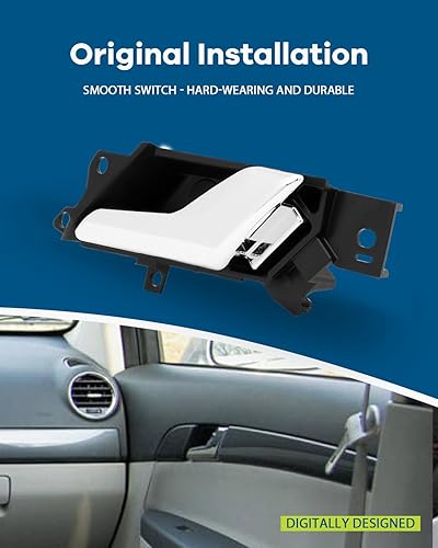 Miniatura 3 de LUJUNTEC Manija de puerta interior – lado derecho del pasajero delantero, repuesto directo cromado para Chevrolet Captiva Sport 2012-2015, 2008-2010