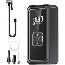 Portable Tire Pump - Digital Pressure Gauge Electric Inflator, LED Light Feature, Multi-Purpose Air Compressor | Tire Air Pump, Perfect for Bikes Balls Inflatable Toys SUV Sedan Camping Pool