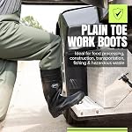 Pioneer Bottes de travail - Lourds PVC Bottes de sécurité pour les hommes et les femmes