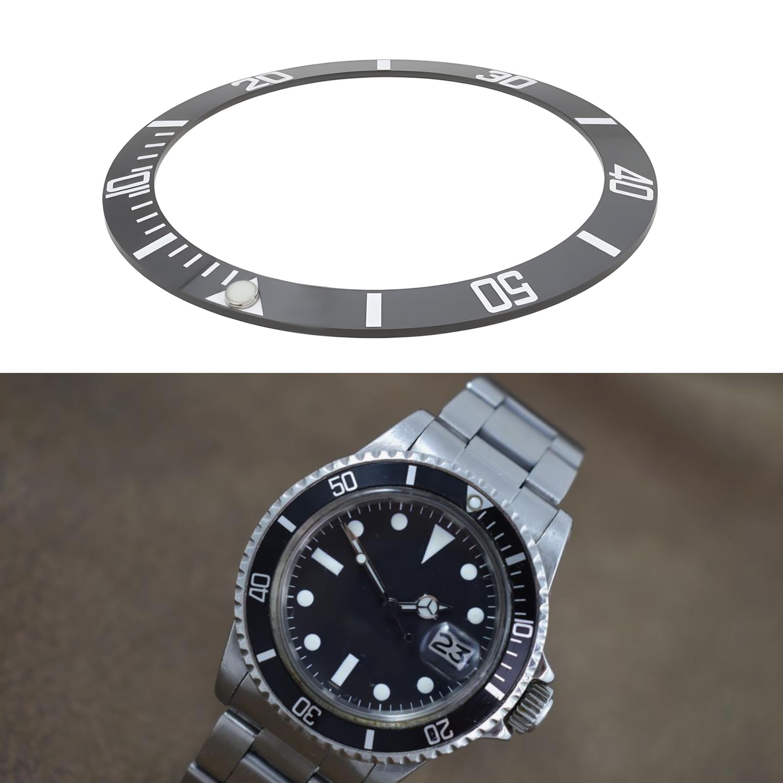 Insert de Lunette Compatible avec Rolex Les Montres Submariner pour Les Numéros de Boîtier 116610 Et 116800